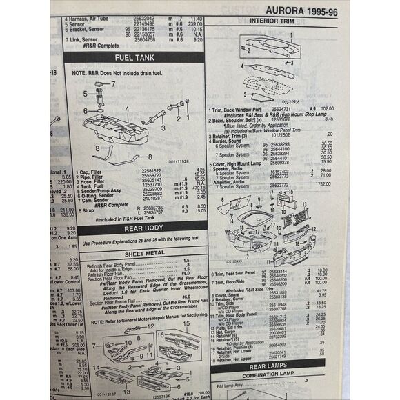 Mitchell‎ Collision Estimating Guide Domestic GM Chevy GMC Dec 1995 Vol. 37/14 - Picture 8 of 9